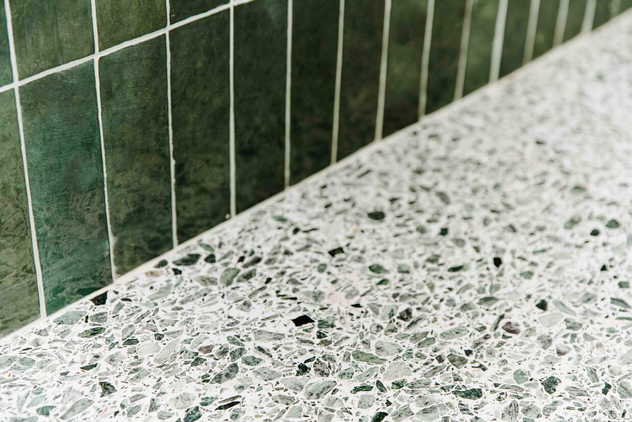 Groene Terrazzo tegel